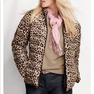 Lands End down Leopard Jacket